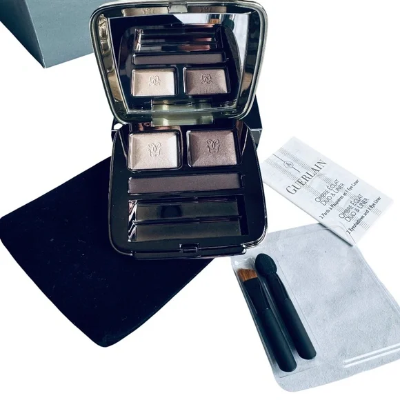 GUERLAIN Ombre Éclat Duo & Liner Eyeshadow Palette L’Heure Fumée 380 New - Picture 1 of 11